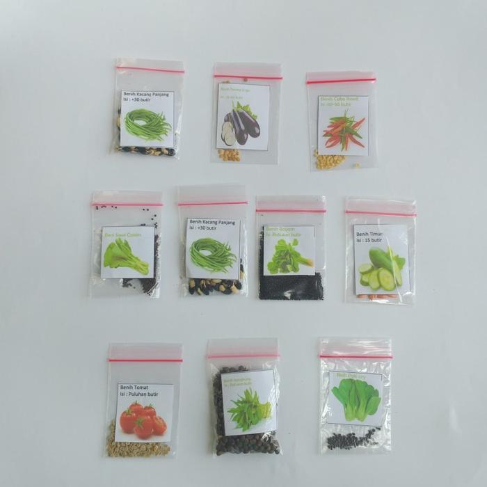 "New" Paket benih bibit sayuran isi 10 jenis sayuran dan buah