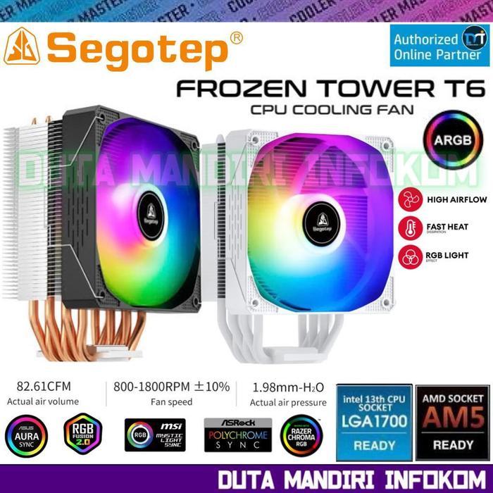 Segotep Frozen Tower T6 Argb - Single Tower Air Cpu Cooler I Hsf