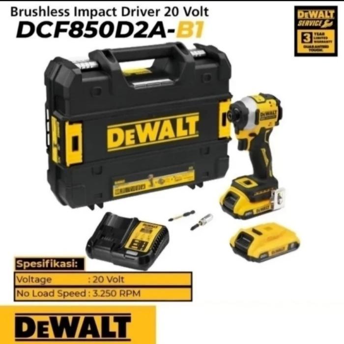 DEWALT DCF850D2A IMPACT DRIVER DCF850N DCF850 GARANSI RESMI