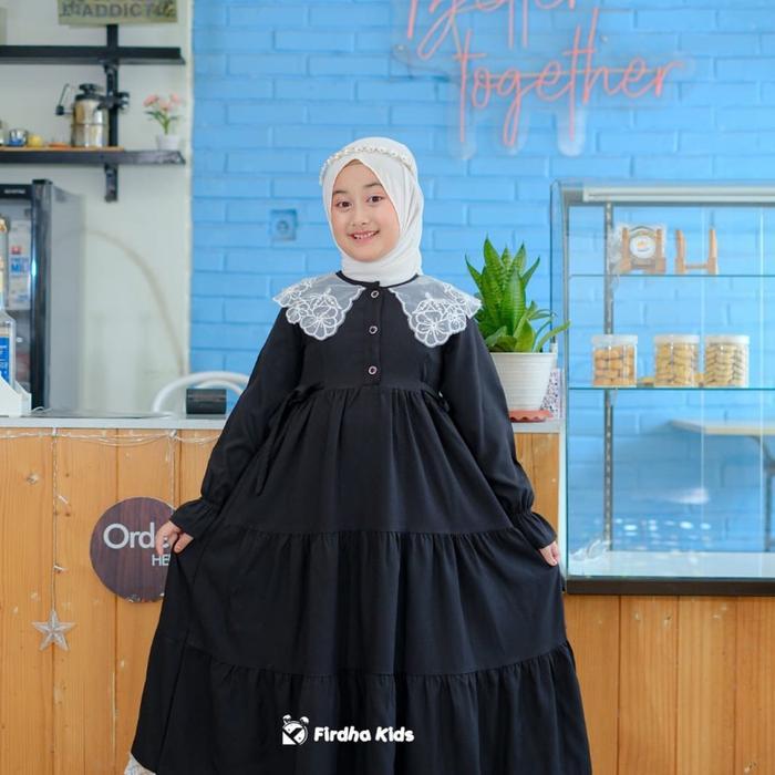 Launcing Queen Series Gamis Muslim Anak Mewah Cantik Kerah