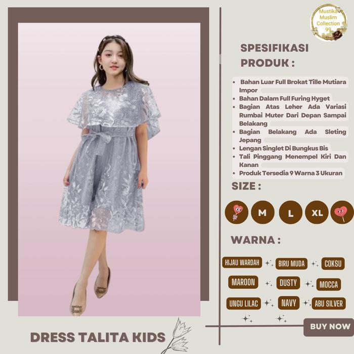 Dress Anak Perempuan Terbaru Model Trendy dan Terbaru/Dress Remaja Kondangan Pesta dan Natal/Dress