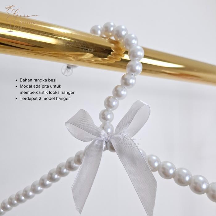 Hanger Baju Mutiara Gantungan Baju Korea Hanger Unik Mute Boutique-Bh