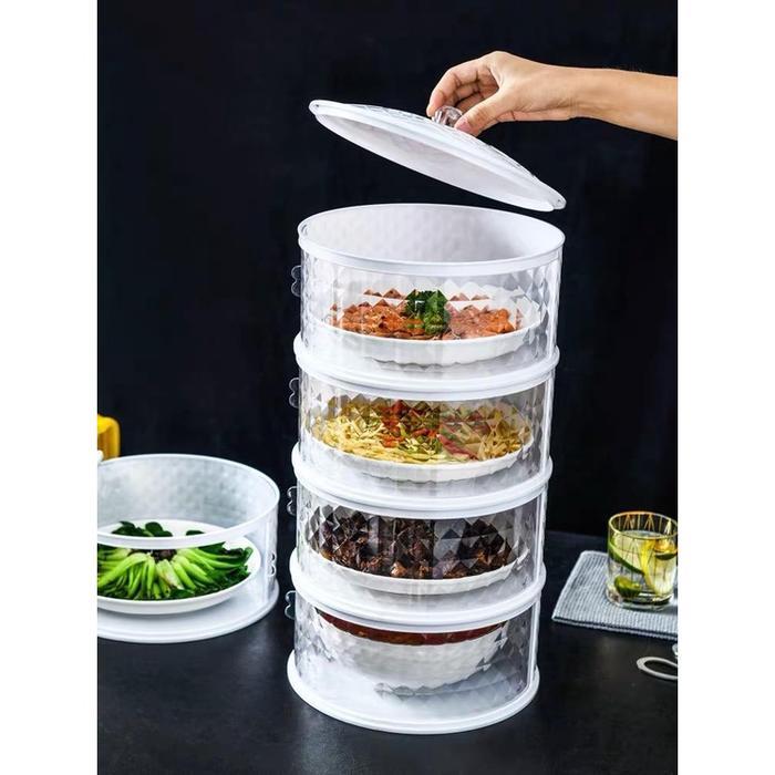 Best Seller Tempat Makan 4Susun Tudung Saji 4 Susun Rak Makanan 4 Tingkat 4 Layer Original