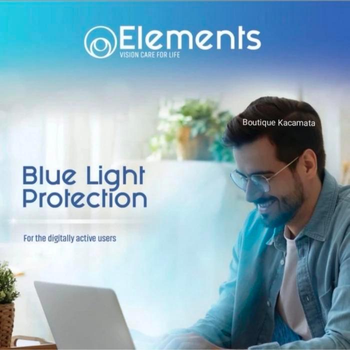 Lensa Essilor Elements FSV UV 420 + Photo Grey Bluechromic