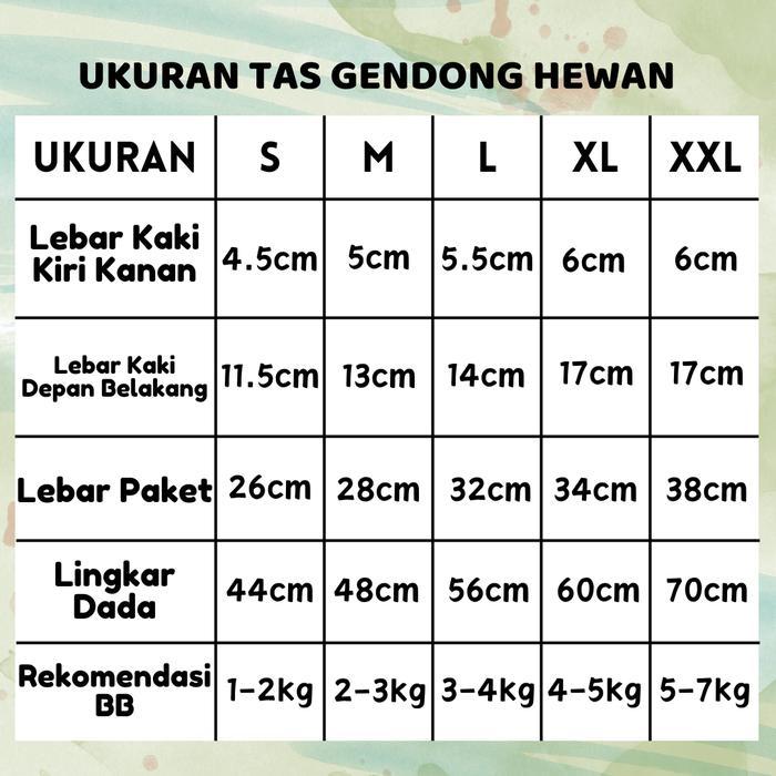 Tas Gendong Depan Belakang Untuk Anjing Kucing Lucu /Tas Gendong Hewan