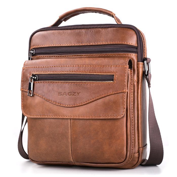 Tas Selempang Pria Kulit Premium Messenger Bag Crossbody Sling Bag tas selendang cewek double strap