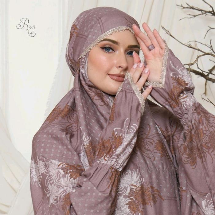 Mukena Rayyan Olivia Series Mukena Terusan Dewasa Travelling Rayon RYN Jumbo Ori RYN