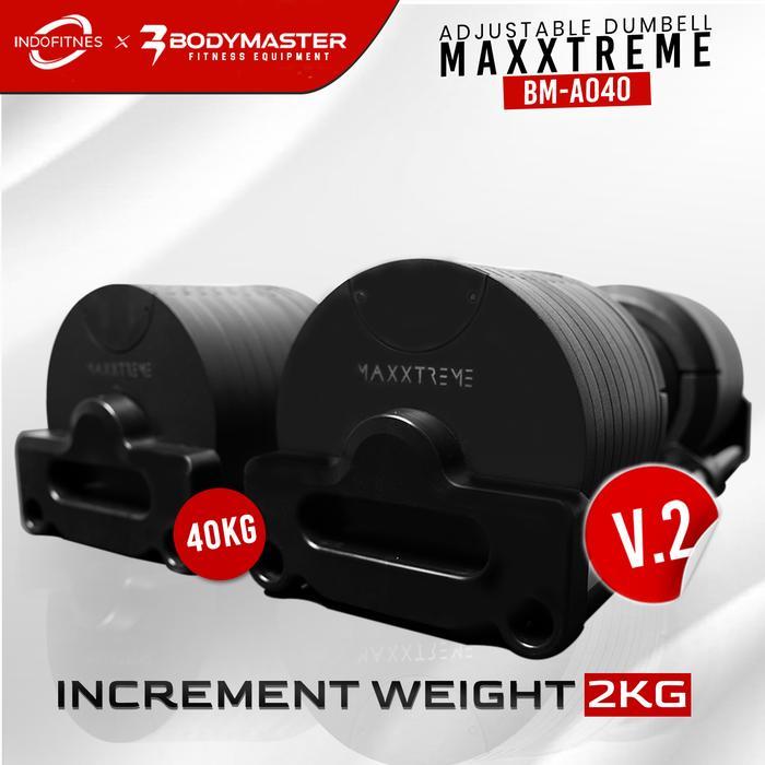Promo Bodymaster Maxxtreme 40Kg V.2.0 Adjustable Dumbell Original- Barbell Nuobell Diskon