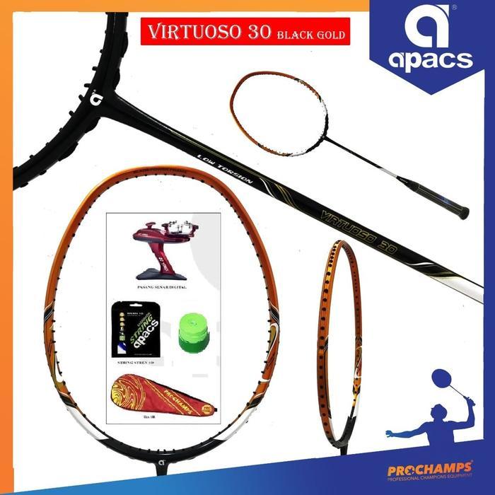 PAKET APACS VIRTUOSO 30 RAKET BADMINTON ORIGINAL