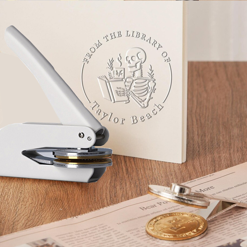 Custom Embosser Stamp,From the Library Embosser,Personalized Book Embosser Stamps,Custom Logo,Magic