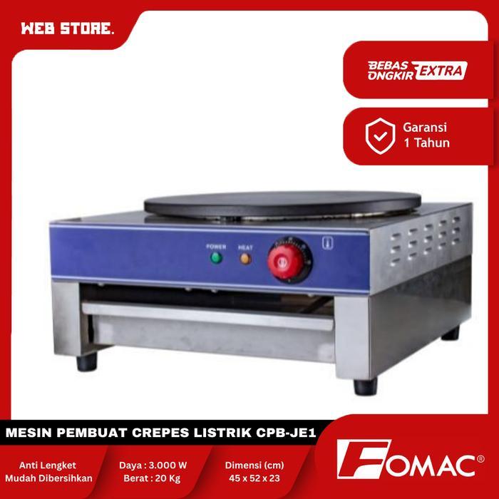 Mesin Pembuat Crepes Laker Listrik Electric Crepe Maker Cpb-Je1 Fomac