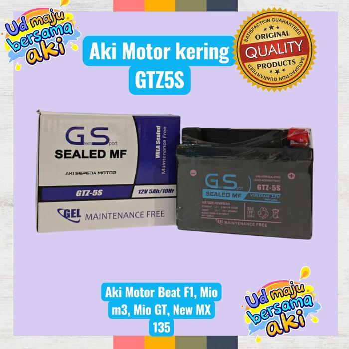 Aki Motor Honda Beat Pop GTZ5S GS GreenSport Aki Kering MF