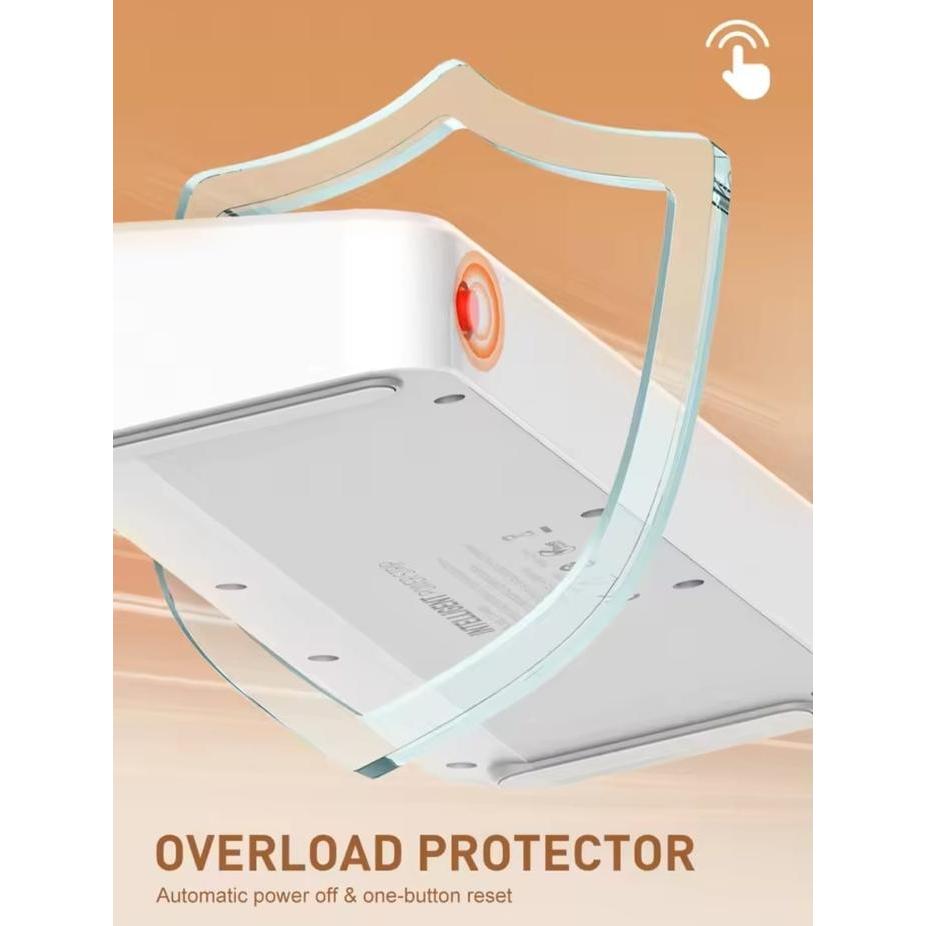 NEW STEKER COLOKAN LISTRIK LDNIO SC4408C 2500WATT UNIVERSAL 4 POWER SOCKET 2PORT USB-A 2PORT PD