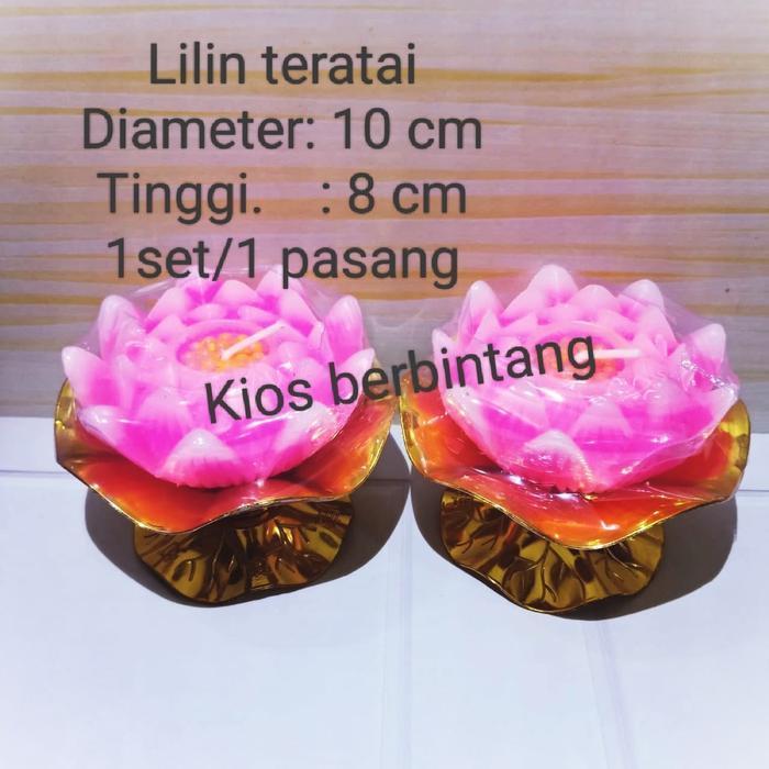 Lilin teratai lilin puja sembahyang teratai 1 set