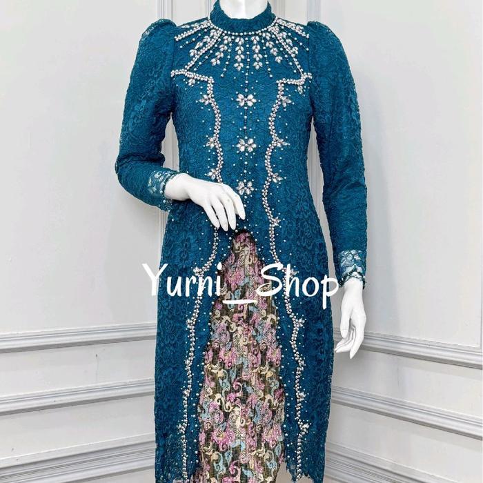 Kebaya Glamor Tunik Glamor Payet Mutiara Tunik Mewah Kebaya Tren Kekinian 2026 Terbaru