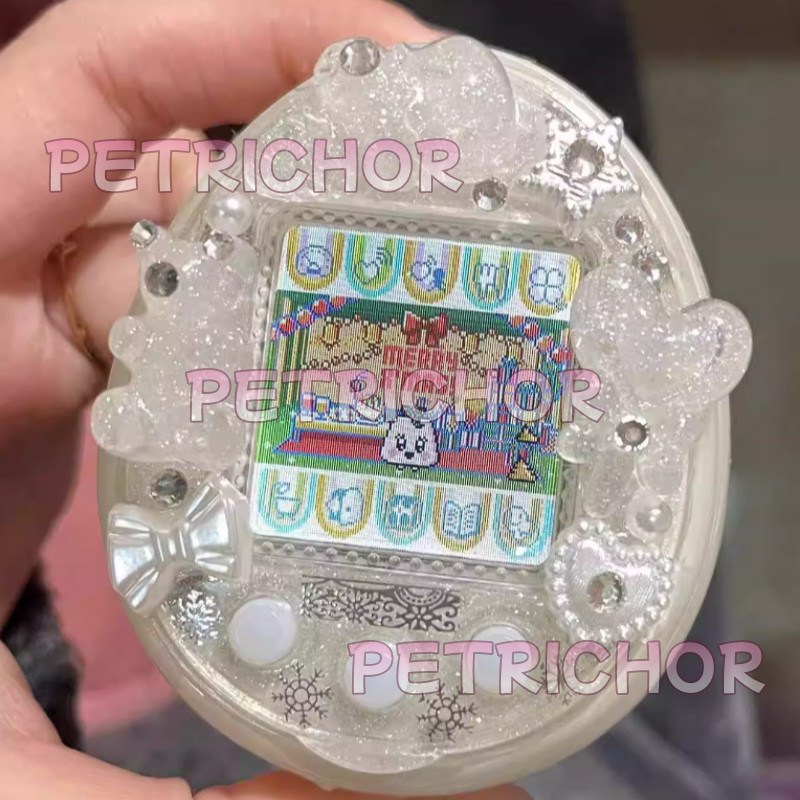 Electronic Pet Protective Cover Sparkling Silver Star Moon Style Tamagotchi 4u/4u+ Series Panel For