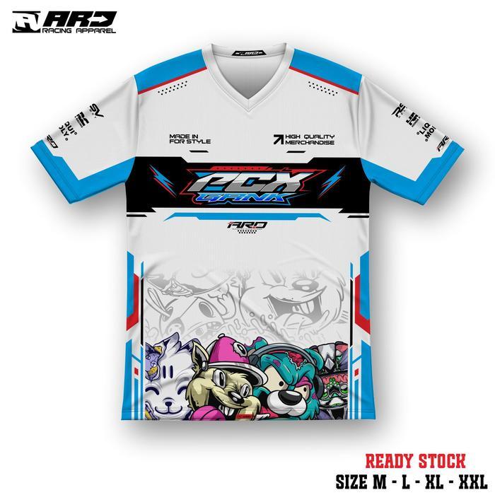 Best Seller Jersey Racing Pcx Gank/Baju Motor/Kaos Pcx Gank Original