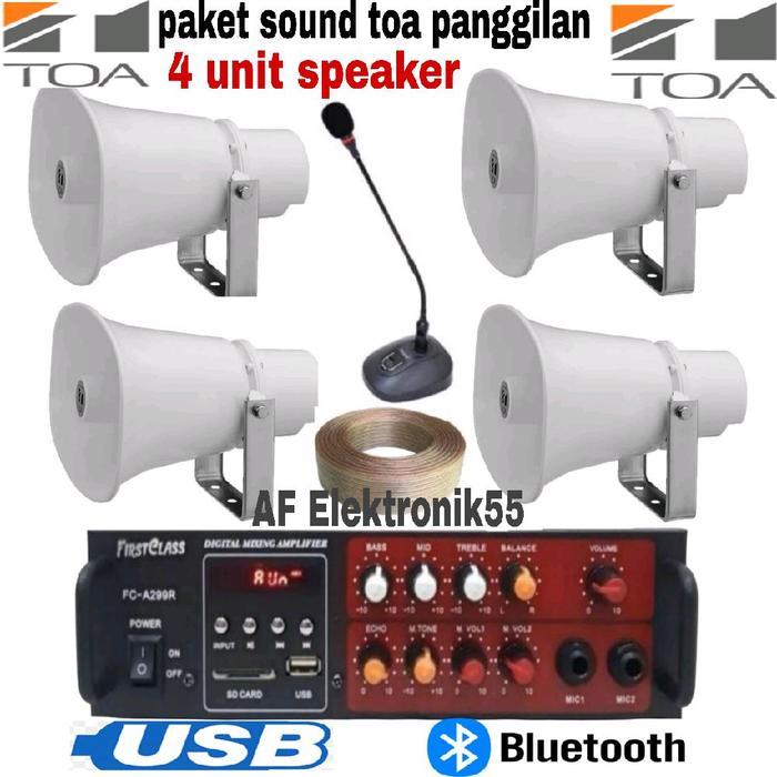Paket Sound System Toa Outdoor 4 Unit Speaker Horn