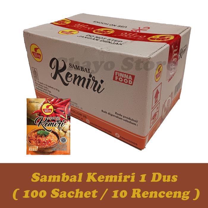 Finna Sambal Terasi Uleg Sachet 10 Renceng ( 1 Dus / 100 Sachet ) Sambal Uleg Bawang Rendang Terasi