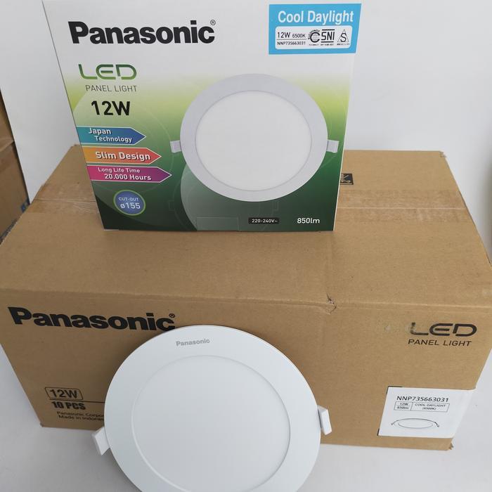 1511856 DOWNLIGHT - LED slim 12 watt PUTIH BULAT PANASONIC . HARGA 1 DOS /10pc NRFTFD