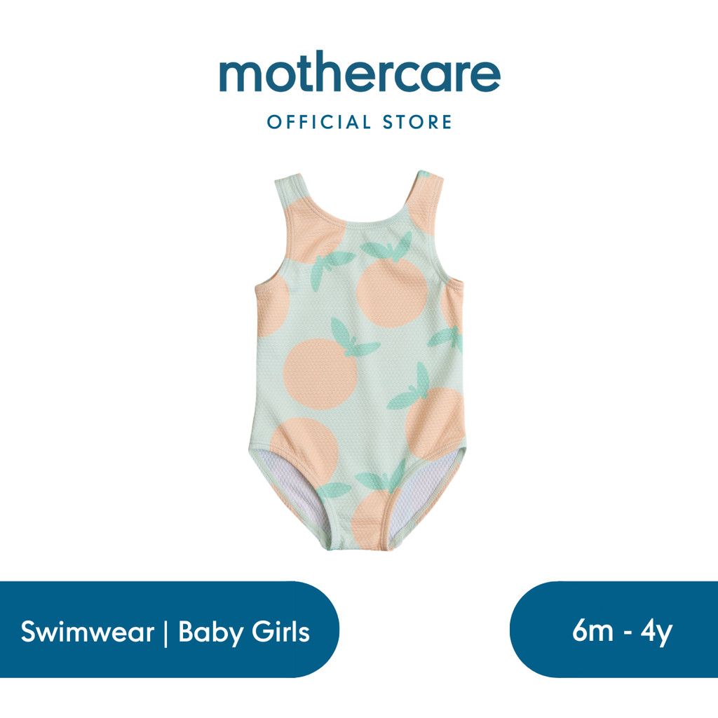 Mothercare Oranges Textured Swimsuit - Baju Renang Bayi Perempuan (Hijau)