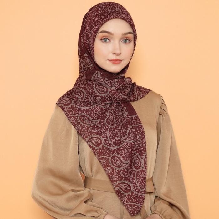 Maroon Series Miss Color Voile Scarf Ultrafine Polyfon - Hijab Size 120*120