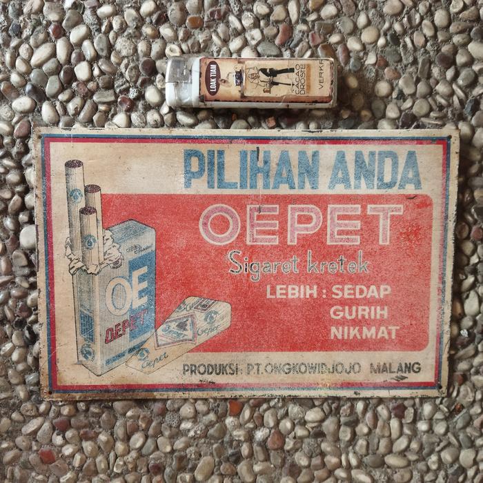 ORIGINAL Pajangan Vintage NOS Iklan Seng Oepet Kecil READY STOCK