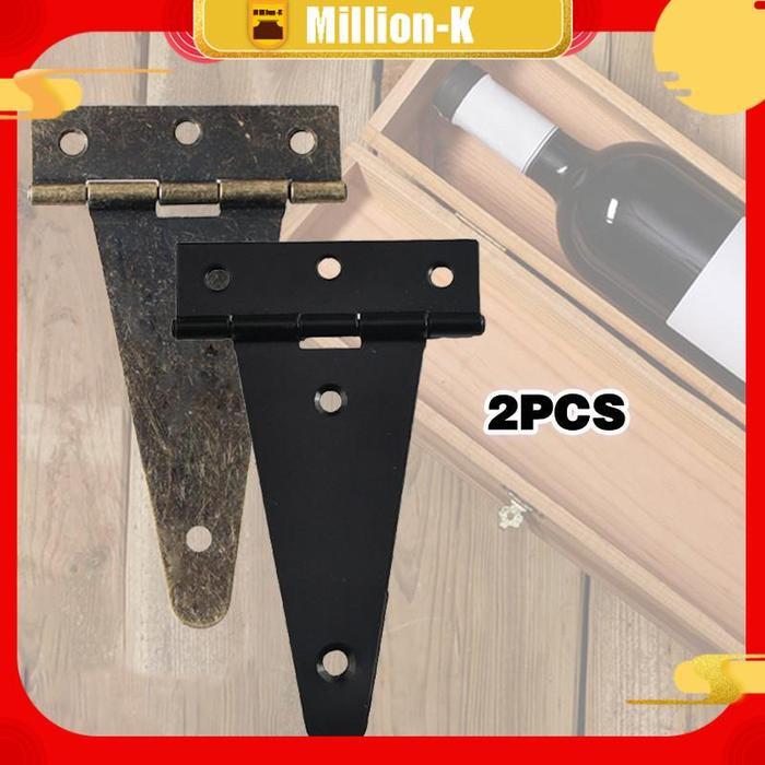 2Pcs Engsel Gudang T / Engsel Pintu Gerbang Garasi / Engsel Besi Gudang