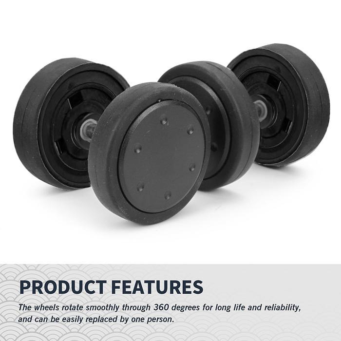 RODA KOPER DOUBLE SENYAP 1 SET RODA KOPER 360 DERAJAT BAHAN TPE RODA KOPER PENGGANTI 360