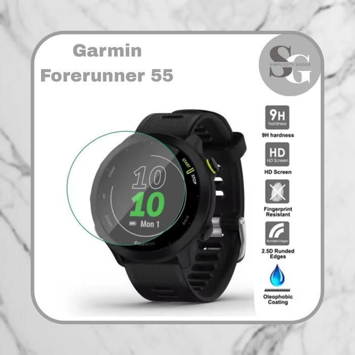 Stok Baru ANTI GORES TEMPERED GARMIN FORERUNNER 55 PELINDUNG LAYAR SMART WATCH