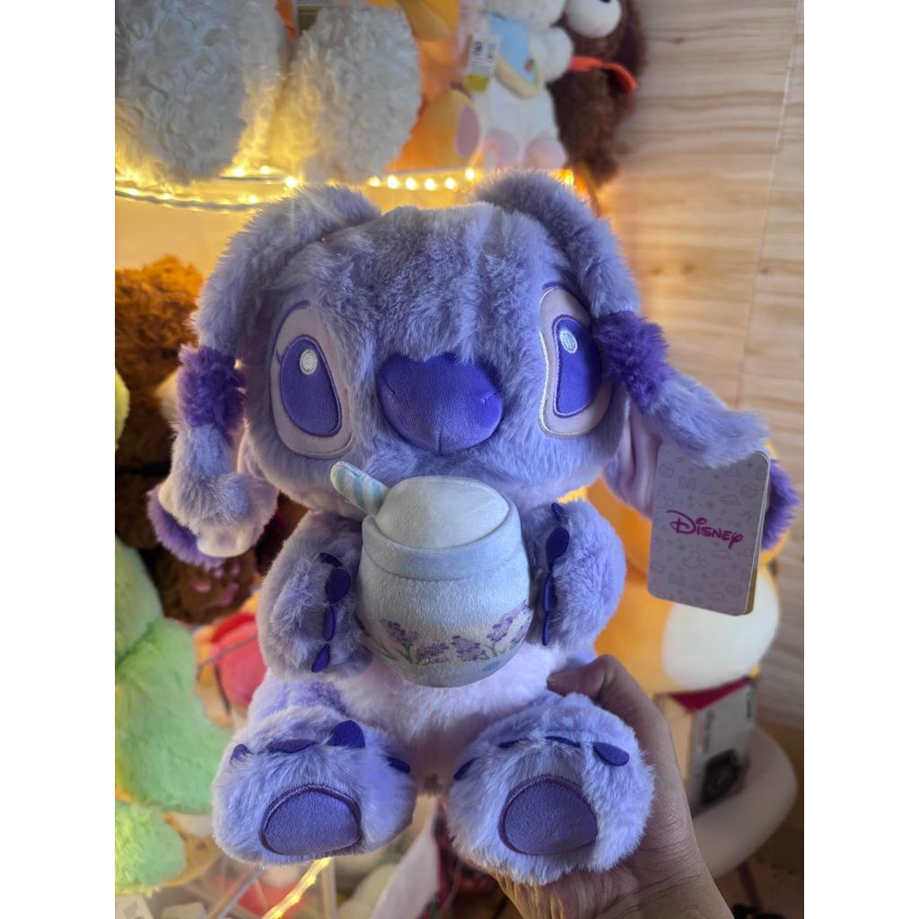 A290 Boneka Stitch Plush Soft - Karakter Lilo & Stitch Ungu Pastel Ukuran Sedang