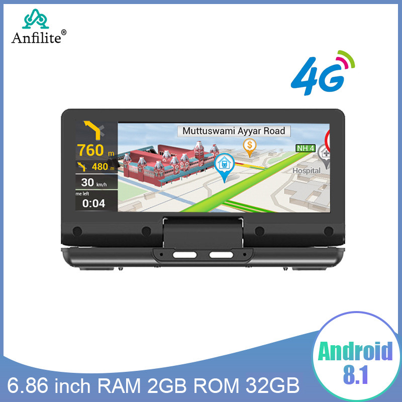 Anfilite 7inch GPS navigation RAM2GB ROM 32G 1080P Car Video Recorder Dashboard Android GPS Free map