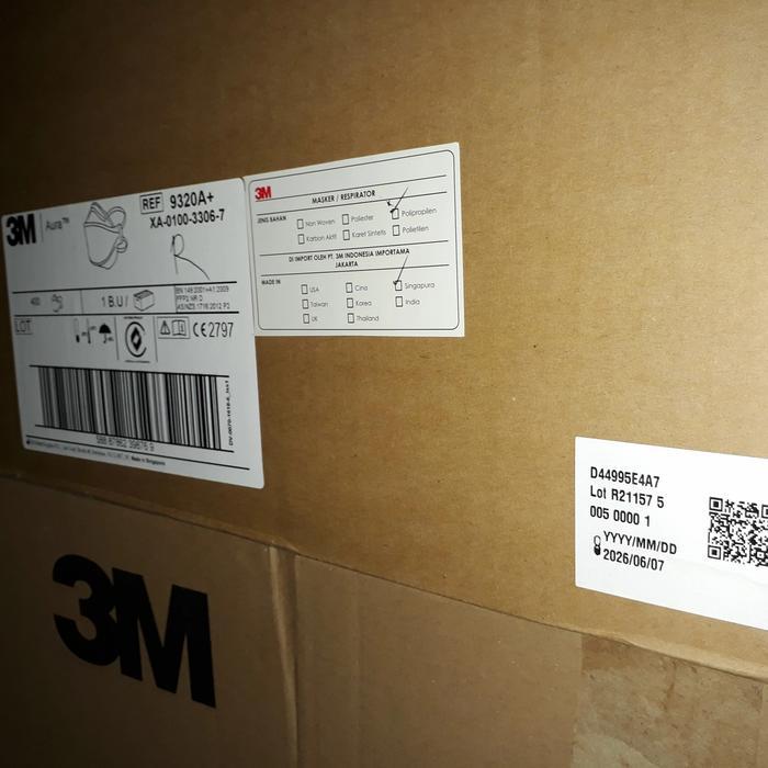 "New" 3M Masker N95 Aura 9320A+ (Headloop-Original)