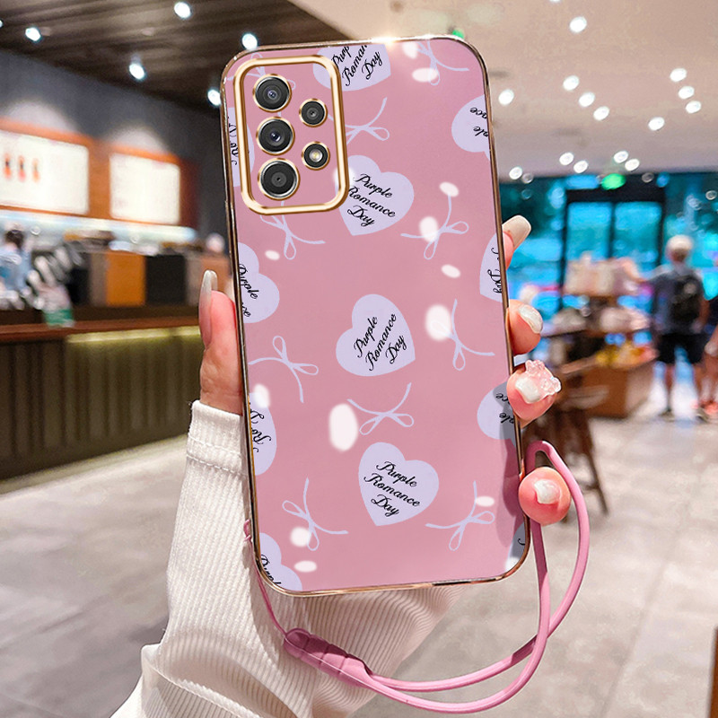 Casing Hp Untuk Samsung Galaxy A52 4G A52 5G A52s 5G Case Pita Cinta Kesing silikon berbahan pelapis