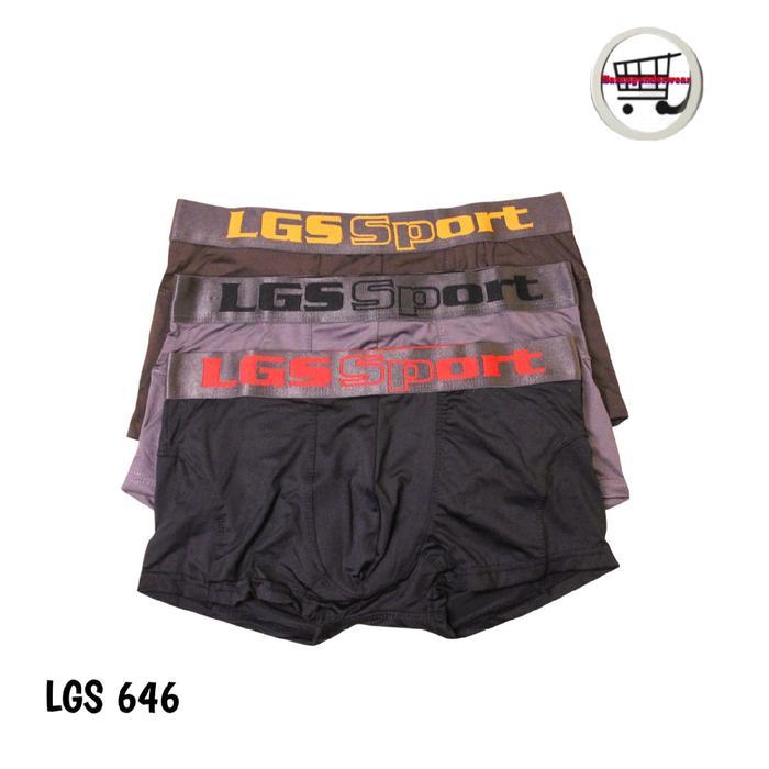 Celana Boxer Pria Lgs Bx 646 Isi 3Pcs Boxer/Celana Pendek 100% Original