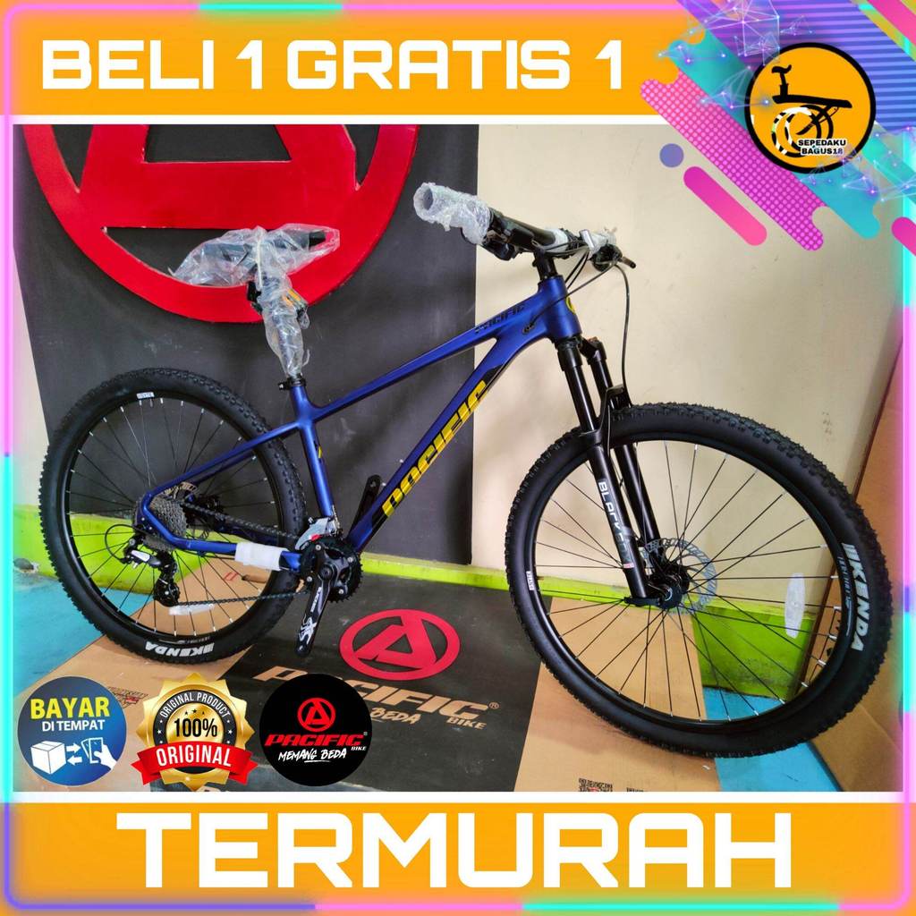 sepeda gunung MTB Pacific Cameron 4.0 ring 27,5 sepeda gunung dewasa rem hydraulic grupset Shimano A