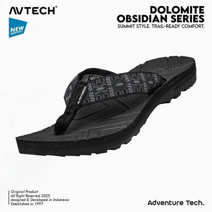 Aerostreet - Sandal Jepit Gunung Hiking Outdoor Adventure Travel Harian - Dolomite Obsidian Series