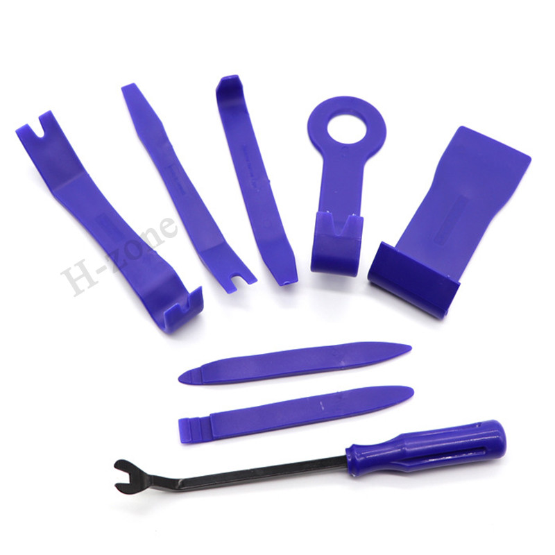 8Pcs car door plate clip driver sound disassembly tool anti-scratch labor-saving design interior ref