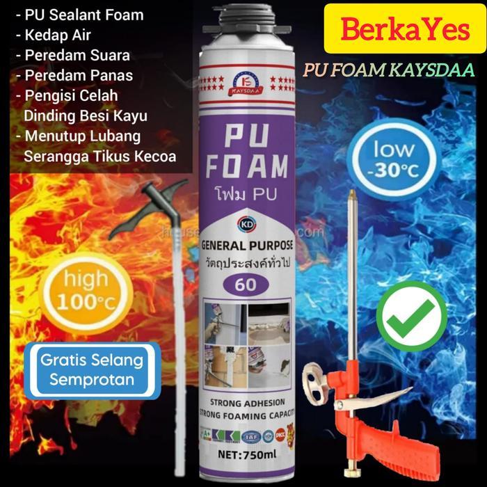 PU Foam Spray Polyurethane PU Sealant Busa Foam Peredam Ruangan Panas