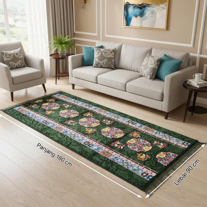 karpet lantai kecil turkey premium, minimalis ukran 170x90 cm