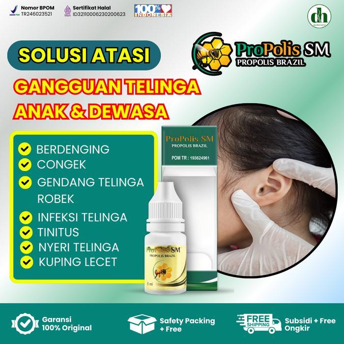 Propolis Sm - Obat Radang Telinga, Tinitus, Telinga Congek, Tetes Telinga, Berdenging