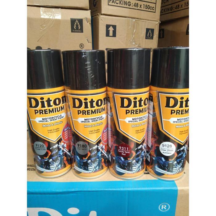 4Kaleng Pilok Pilox Diton Premium Paketan Candytone Red 9311 Primer Grey 9120 Silver Metalic 9180