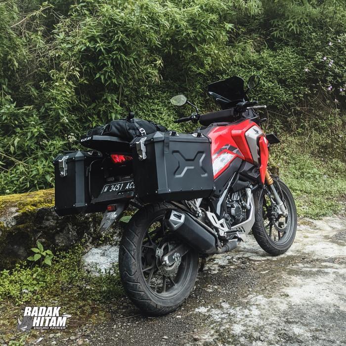 Best Seller Side - Box Samping Motor Badak Hitam Alumunium Pannier 27Liter Original