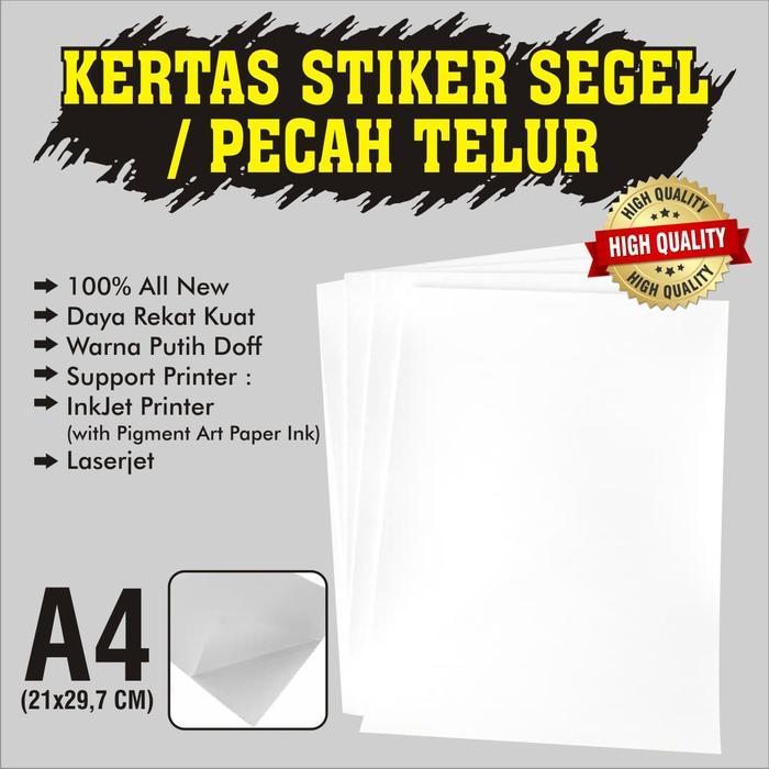 Stiker Segel A4 Pecah Telur/Segel Garansi Premium/ Stiker Garansi A4/ Stiker Segel A4