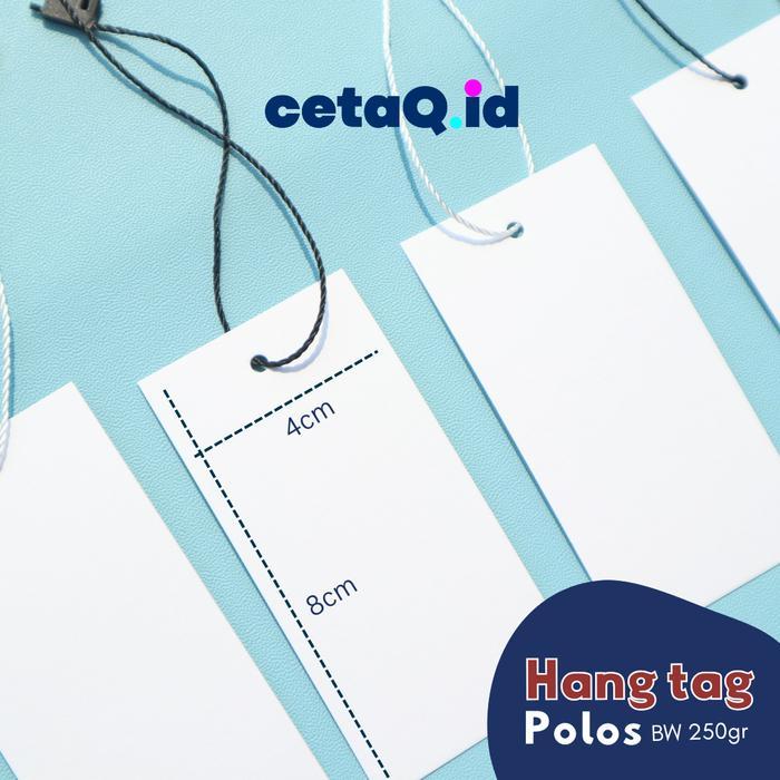 Hang tag Polos Putih kertas BW 250gr, Hangtag Label Baju 4x8 cm [READY STOCK]