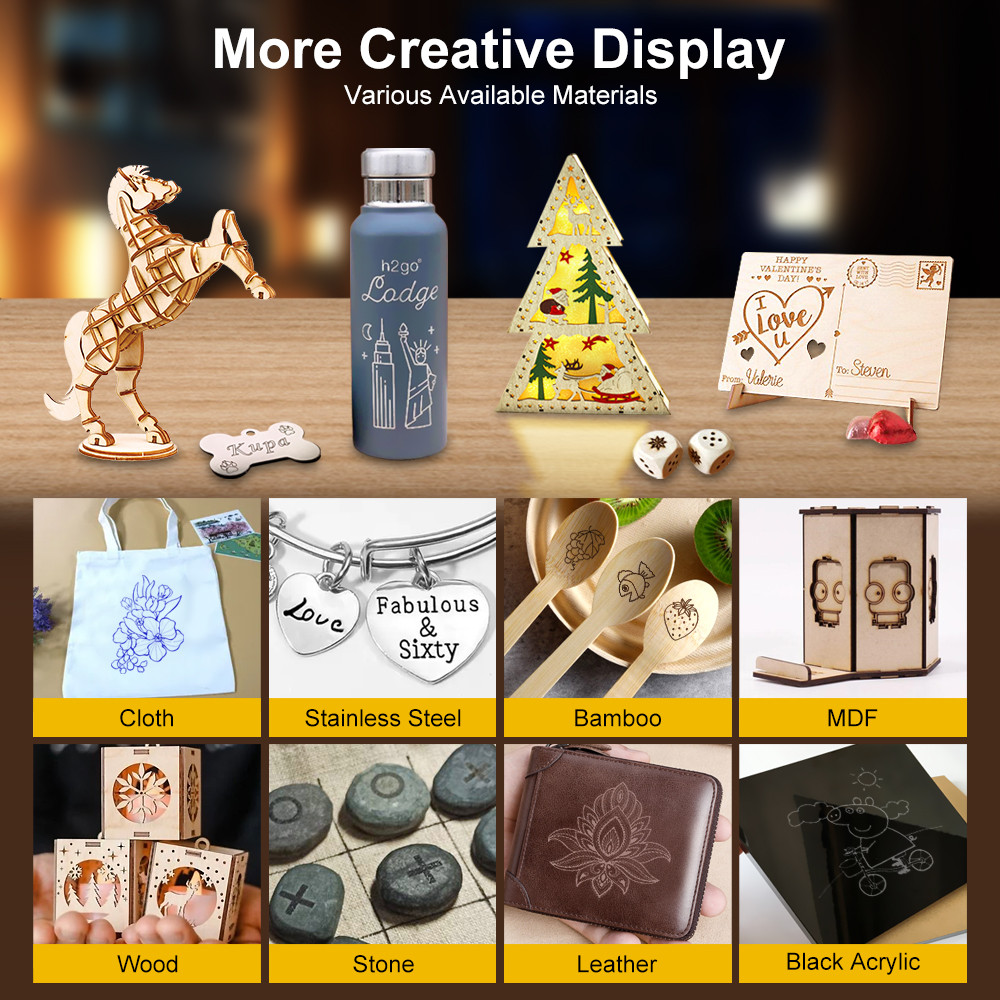 LASER TREE 80W Laser Module with Air Assist 10W Optical Power Blue Light TTL Laser Head for CNC