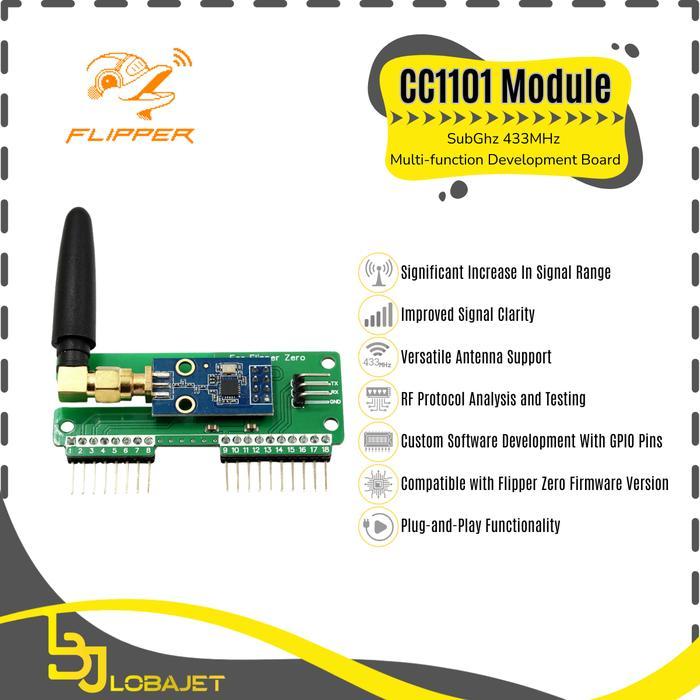 Terbaru Best Quality 100% Original Flipper Zero External Devboard Cc1101 Sub-Ghz 433Mhz Gpio Antenna