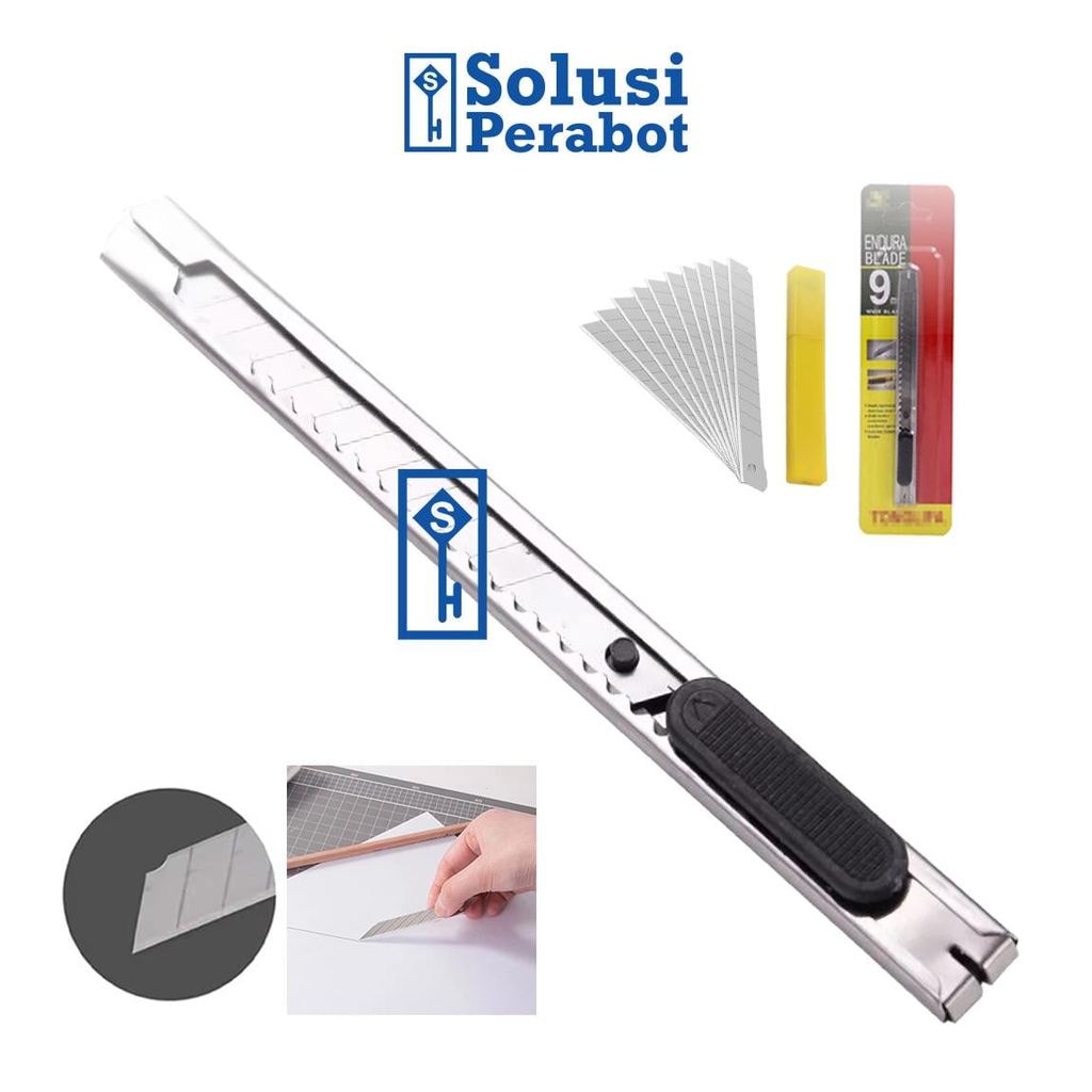 Pisau Cutter Kecil AK44 SP / Sliver Metal Mini Logam Blade / Kater Besi Cocok Steel / Degrees Samoye