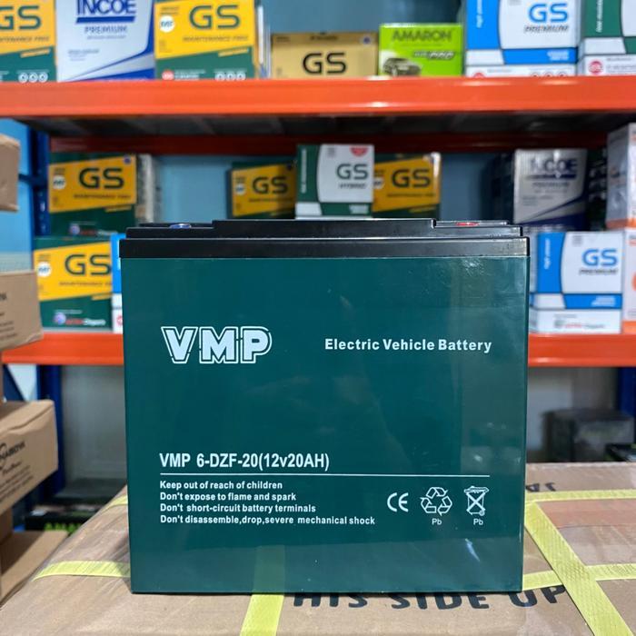 ORIGINAL VMP 12V 20AH BATERAI SEPEDA LISTRIK SELIS MR JACKIE UPS SPRAYER GENSET 12 VOLT 12 AMPER 6