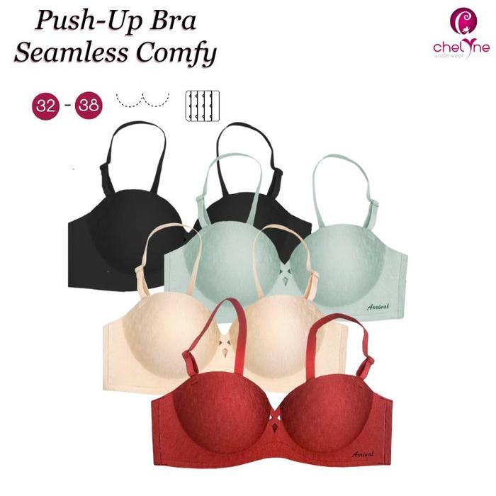 Sorella - Bh Seamless 2213 / 2121 Premium Push-Up Bra Tebal Tanpa Kawat Penyangga - Half Cup Bra